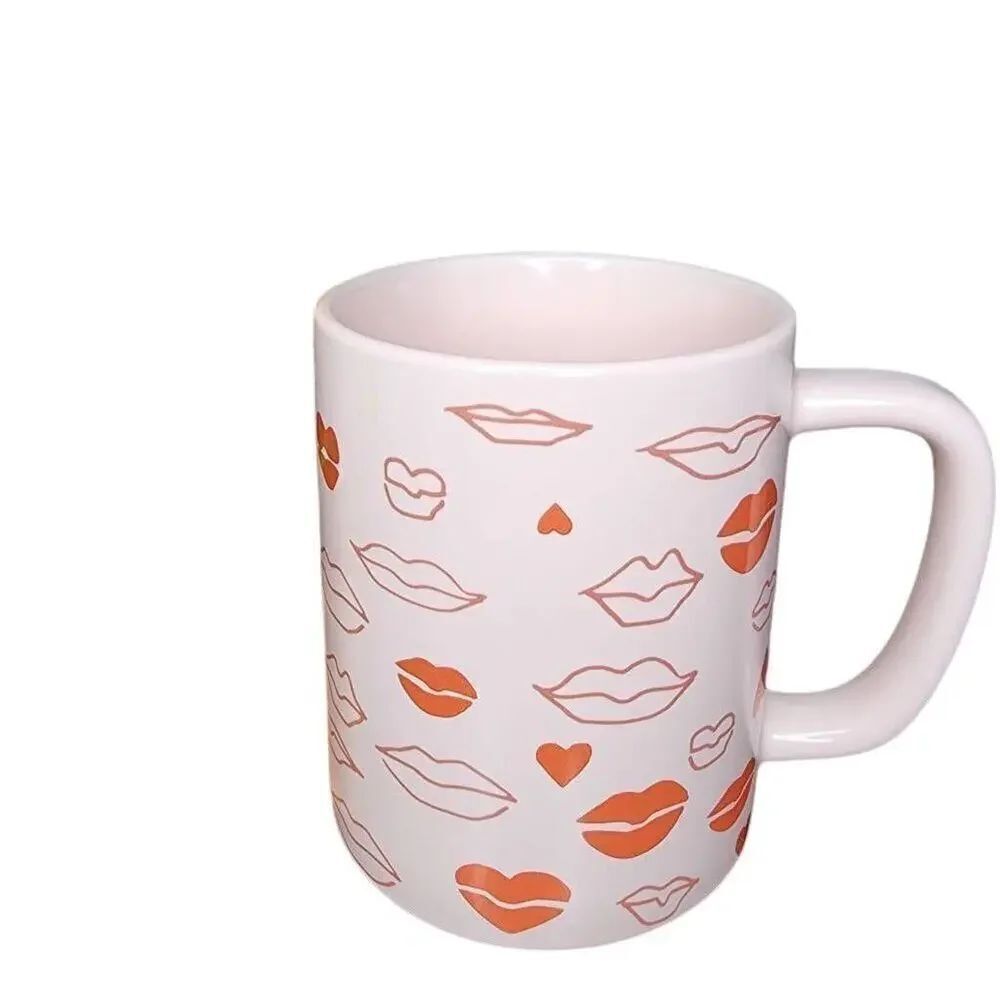 Starbucks Coffee Mugs, 2020 Valentine's Day Lips & Hearts Ceramic Drinking Cup - Picture 7 of 9